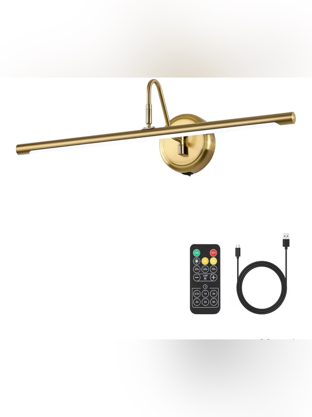 JOOSENLUX Battery Operated Picture Lights Modern Wireless Wall Lights 24.4" Dimm